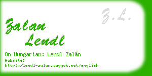 zalan lendl business card